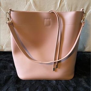 Pink Leather Tote